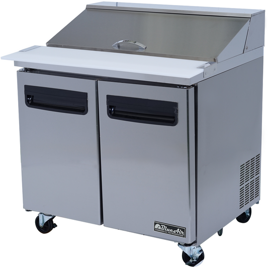 Blue Air Commercial Kitchen 36" Refrigerated Sandwich / Salad Prep Table 9.5 Cu.Ft.
