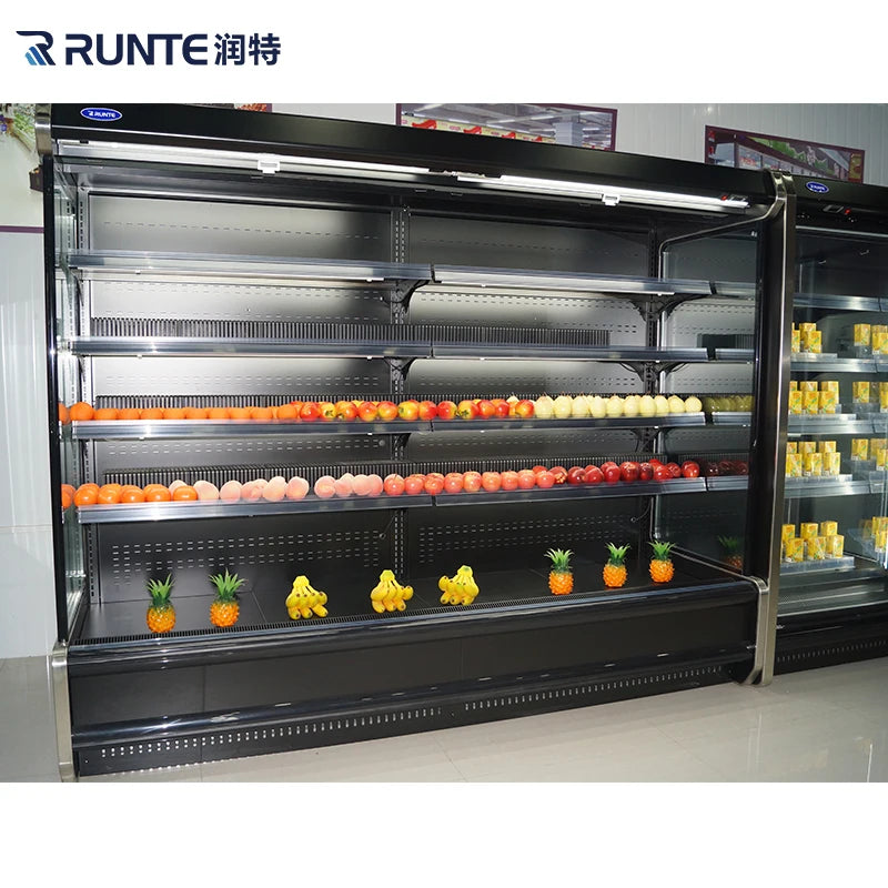 Supermarket Equipment Display Vegetable And Fruits Beverage Refrigerator Cooler
