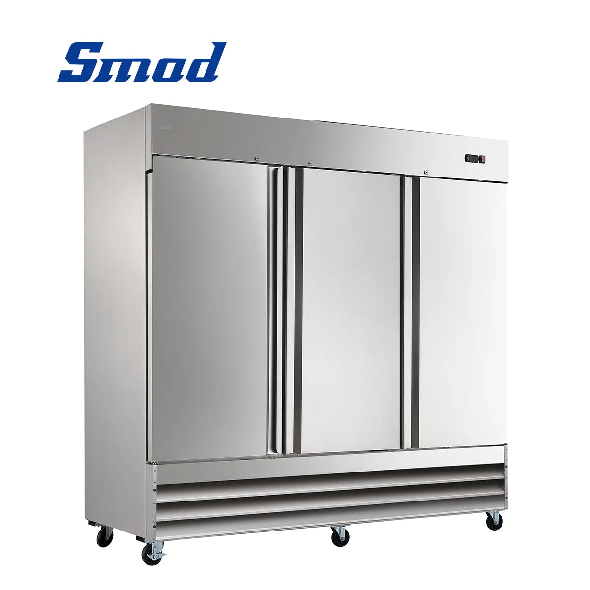 Smad 72 Cu.Ft Commercial Reach-in Refrigerator 83 in.W Frost Free Upright Fridge with Triple Solid Door Fingerprint-Resistant