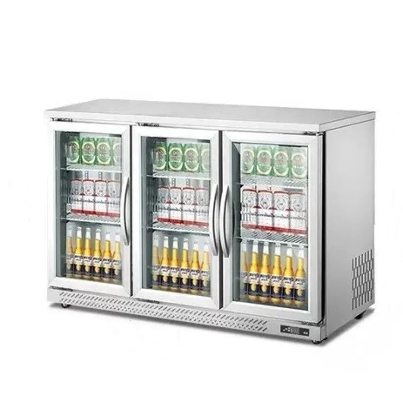 commercial 3 glass door desktop refrigerated beer display cabinet small bar refrigerator