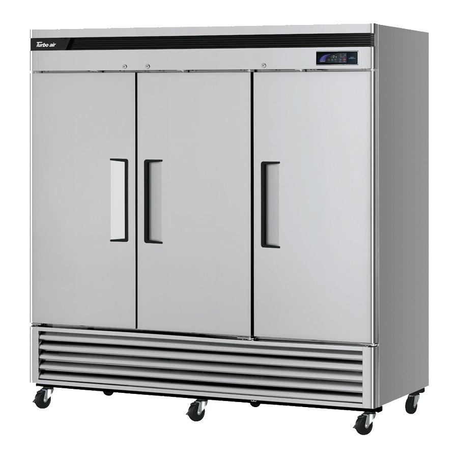 Turbo Air TSF-72SD-N Super Deluxe Freezer Reach-In 63.8 Cu. Ft. (3) Hinged Solid Doors