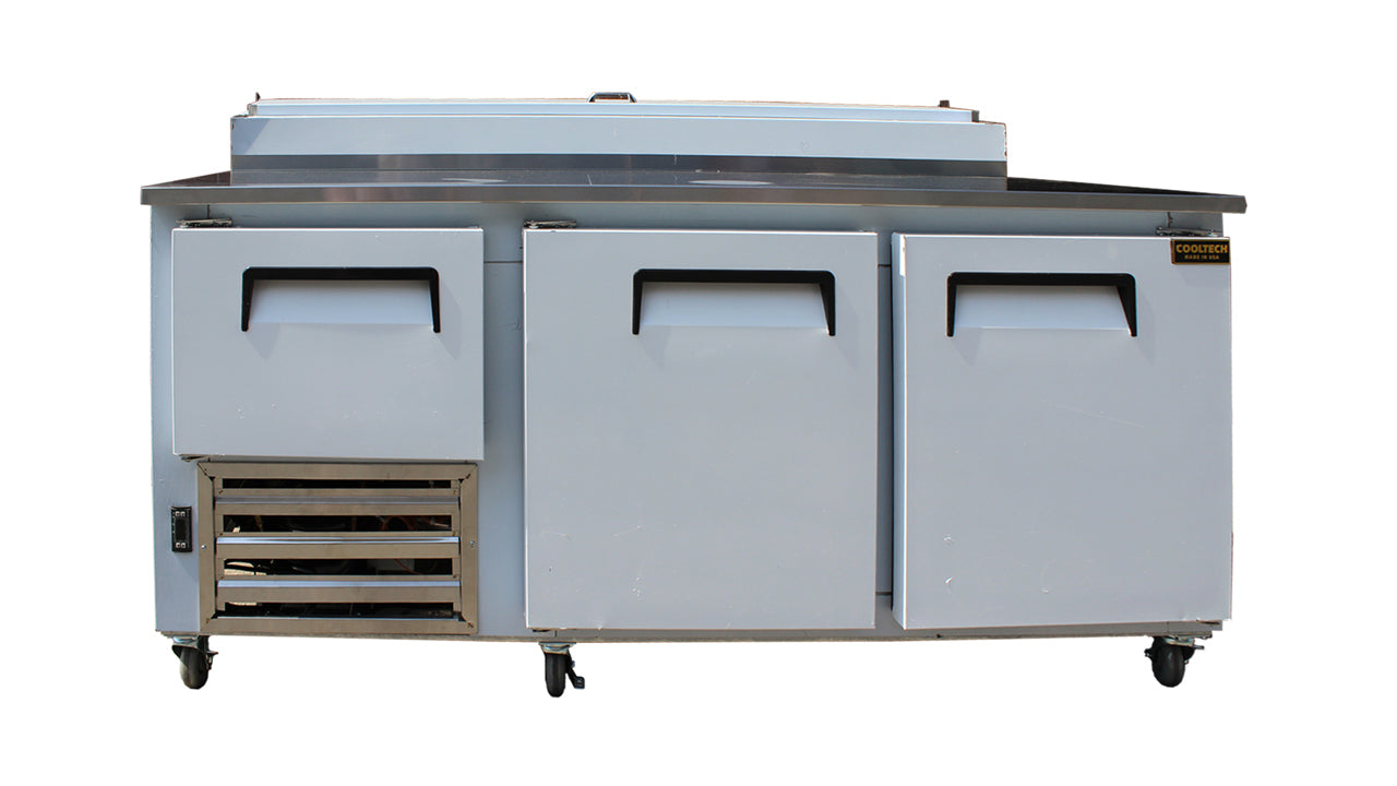 COOLTECH New 2-1/2 Door Refrigerated Pizza Prep Table 72"